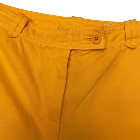 Talbots Pale Yellow Cropped Pants with Button Hem Size 12 Petite - Picture 6 of 16
